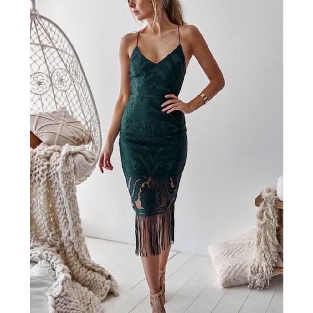 Cocktail Dress- emerald green